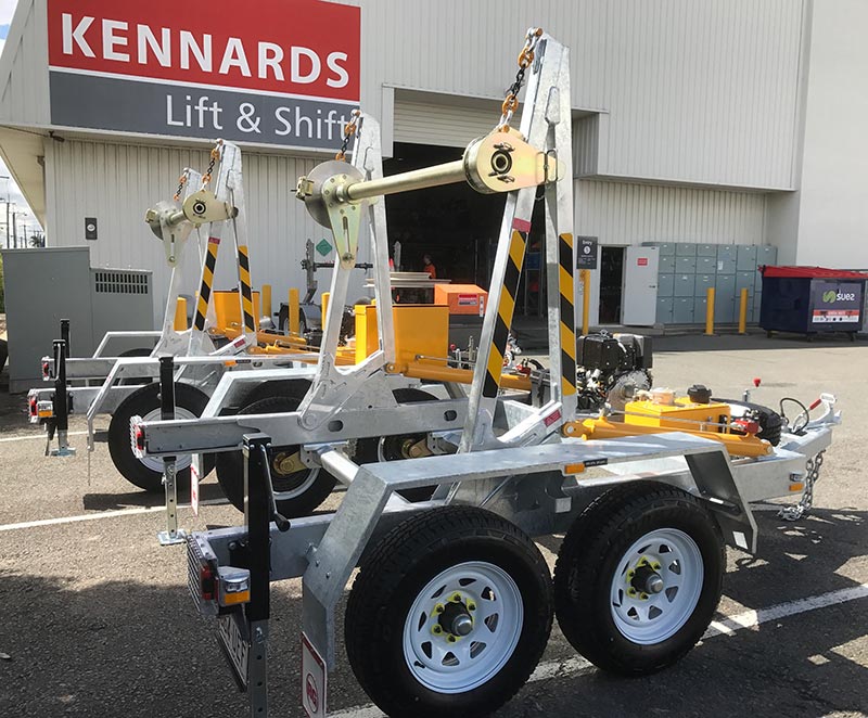 Two 2.5t capacity Self Loading Cable Drum Trailers have just been delivered  to Kennards Hire (March, 2017) - Redmond Gary Equipment